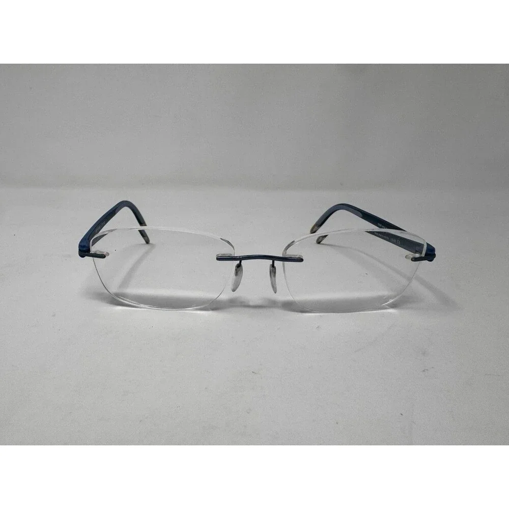Silhouette 5379 6056 Blue Rimless Eyeglass Frames 40-17-130 Austria Authentic
